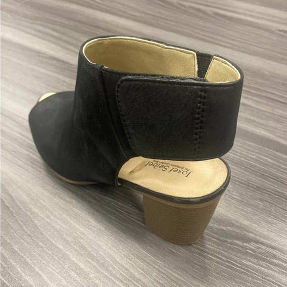 Josef Seibel Bonnie 09 Peep Toe Heels Women’s Leather Black Booties Boots Sz 41 - Picture 6 of 16